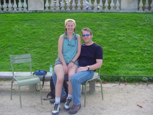 Siting in a park